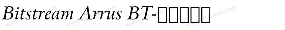 Bitstream Arrus BT字体转换